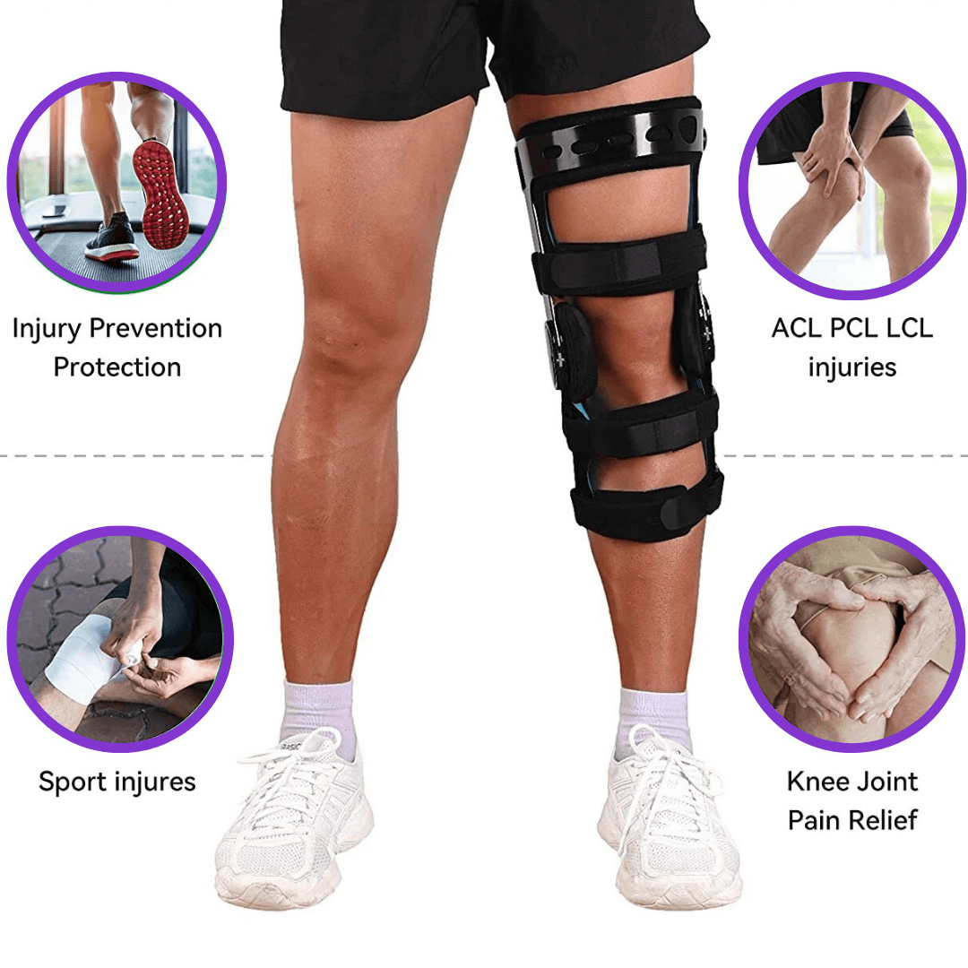OrthoBrace™ - Adjustable Hinged Knee Support